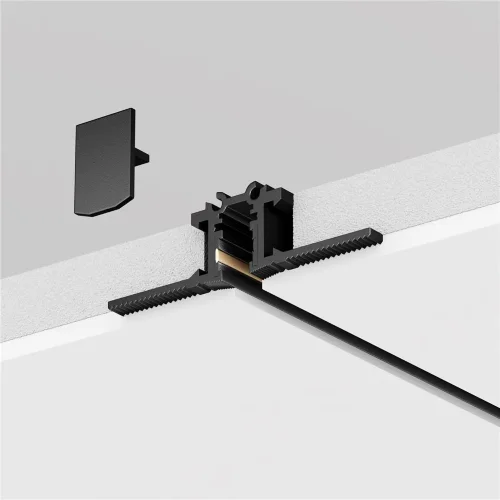 Шинопровод встраиваемый под шпаклевку 1 м Levity (Черный) - фото 4