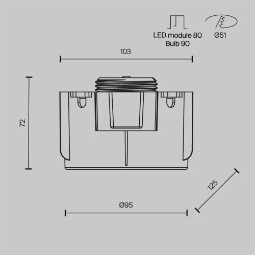 Встраиваемый светильник Intro 2.0 Sharp GU10 x 9Вт (Белый) - фото 8