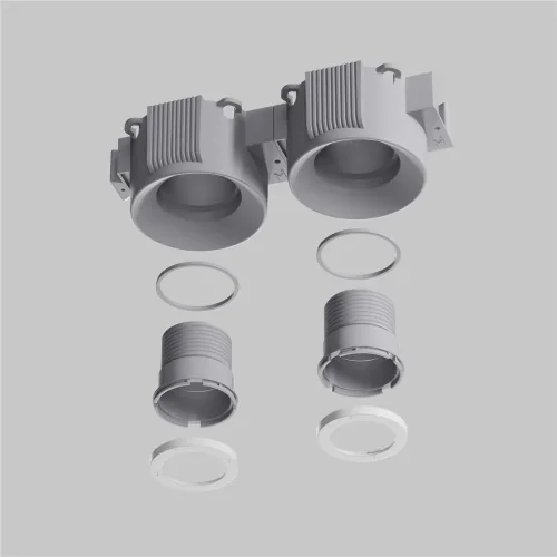 Встраиваемый светильник Intro 2.0 Sharp GU10 x 9Вт (Белый) - фото 11