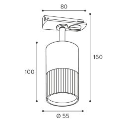 Трековый светильник WOLTA WTL-GU10/18BW под лампу GU10 Черный / белый DUO
