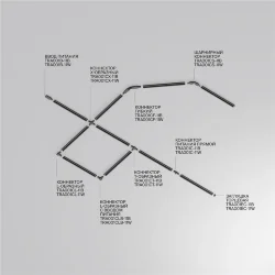 Шинопровод 3м Unity накладной/подвесной белый (Белый)