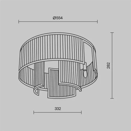 Потолочный светильник Frame E14х6 (Золото) - фото 3