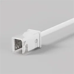 Коннектор питания для гибкого неона 17x12 мм (выход прямой) (Белый)