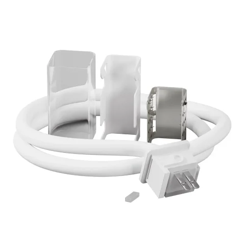 Коннектор питания для гибкого неона 17x12 мм (выход прямой) (Белый) - фото