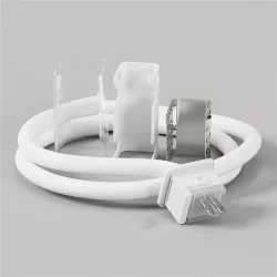 Коннектор питания для гибкого неона 17x12 мм (выход прямой) (Белый)