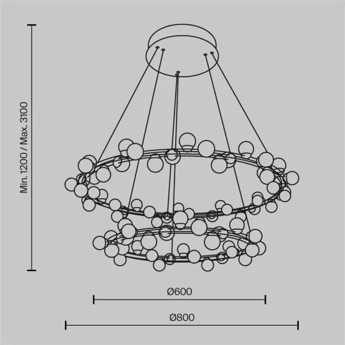 Подвесной светильник Tessara 3000К 116Вт (Золото) - фото 14
