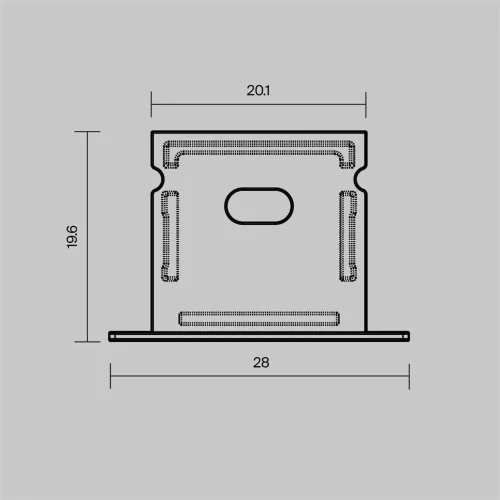 Комплект заглушек (для профиля 27×20) 2 шт., ALM-2720-EC 642070 (Серый) - фото 2