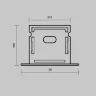 Комплект заглушек (для профиля 27x20) 2 шт., ALM-2720-EC 642070 (Серый) 642070 - фото 6