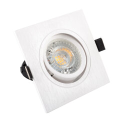 Встраиваемый светильник, IP 20, 10 Вт, GU5.3, LED, белый, пластик, Denkirs DK3021-WH