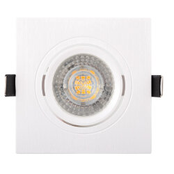 Встраиваемый светильник, IP 20, 10 Вт, GU5.3, LED, белый, пластик, Denkirs DK3021-WH