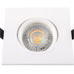 Встраиваемый светильник, IP 20, 10 Вт, GU5.3, LED, белый, пластик, Denkirs DK3021-WH