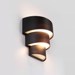 Helix черный уличный настенный светодиодный светильник 1535 TECHNO LED (039955)