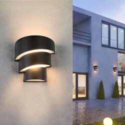 Helix черный уличный настенный светодиодный светильник 1535 TECHNO LED (039955)