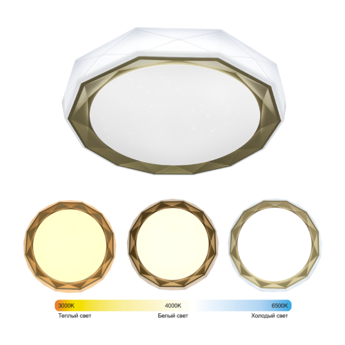 Светильник светодиодный COMFORT SIESTA 75Вт 230В 3000-6500K 6000Лм 520x90мм с пультом ДУ IN HOME - Фото 5