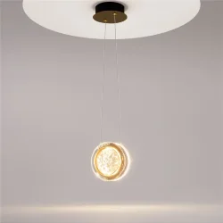 Подвесной светильник Pharao 3000К 7Вт (Черный и Латунь)