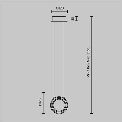 Подвесной светильник Фараон / Pharao 3000К 7Вт (Черный и Латунь) MOD361PL-L7BS3K - фото 2
