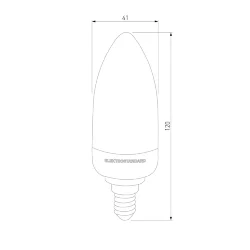 Светодиодная лампа "Имитация пламени" 3 режима C37 3W 1600K E14 BLE1436 (055882)