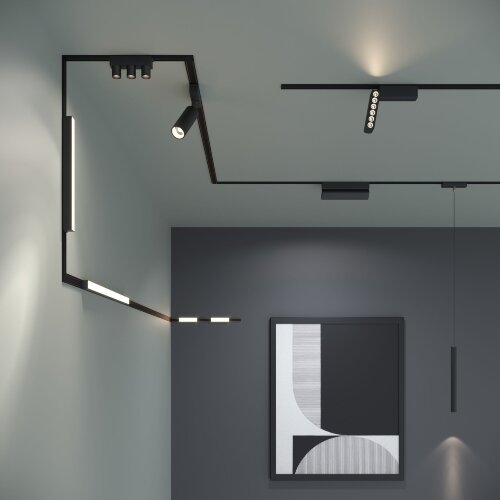 Flat Magnetic Трековый светильник 18W 4000K Arcos чёрный - Фото 6