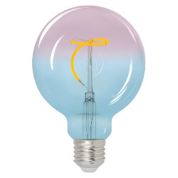 LED-SF01-4W-SOHO-E27-CW BLUE-WINE GLS77TR Лампа светодиодная SOHO, Синяя-винная колба, Спиральный филамент