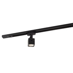 Трековый светильник IP 20, 50 Вт, GU10, черный, алюминий, Denkirs DK6003-BK