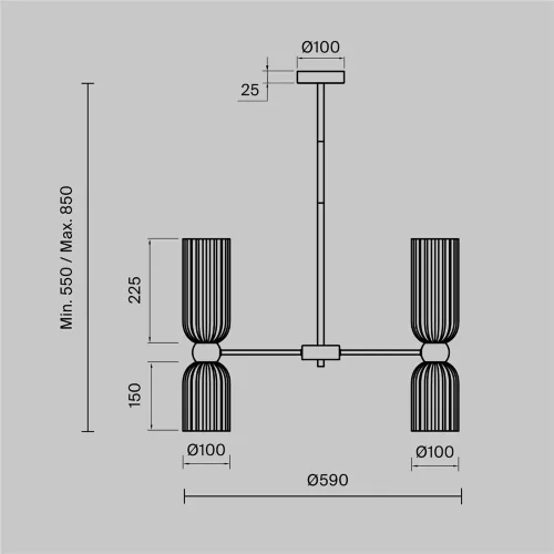 Подвесной светильник Antic E14х10 (Золото) - фото 2