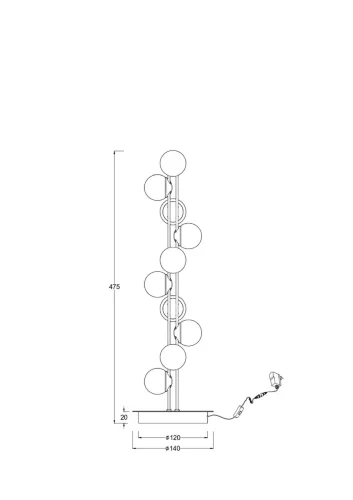Настольный светильник Tessara 3000К 17Вт (Золото) - фото 12