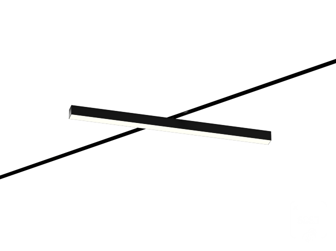 Трековый светильник 6063 5050 TR2 (RAL9005/1000mm/Prizma — 4K/38W) - фото 1