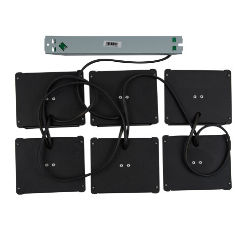 ULP-0808 42W-4000К IP40 GRILYATO BLACK KIT06 Светильники светодиодные потолочные встраиваемые, комплект из 6 штук, Белый свет 4000K, 5208Лм, Для ячеек 86x86мм, Корпус черный, В комплекте с и-п - фото 2