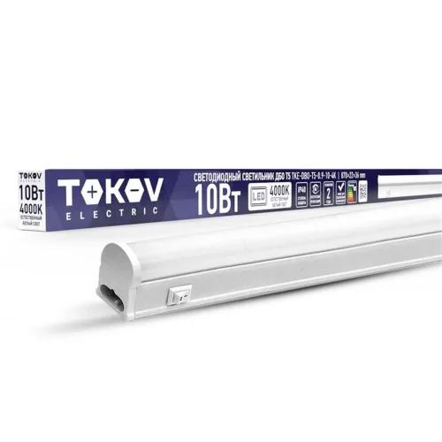 Светильник светодиодный ДБО Т5 10Вт 4К IP40 TOKOV ELECTRIC TKE-DBO-T5-0.9-10-4K - фото