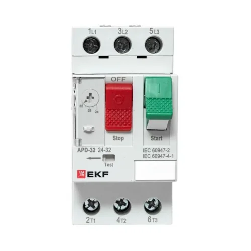 Выключатель автоматический для защиты двигателя АПД-32 24-32А EKF apd-me-32 - фото 3
