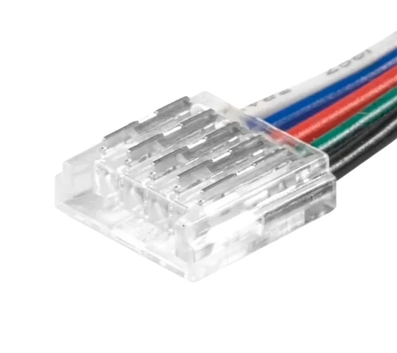 Коннектор 5pin/провод для SMD-лент RGBW 12мм, провод 10см - фото