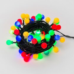 ULD-S0540-060-DGA MULTI IP20 COLORBALLS Гирлянда светодиодная с контроллером Разноцветные шарики, 60 светодиодов, 5.4 м, разноцветная, IP20, провод зеленый