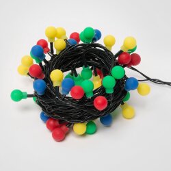 ULD-S0540-060-DGA MULTI IP20 COLORBALLS Гирлянда светодиодная с контроллером Разноцветные шарики, 60 светодиодов, 5.4 м, разноцветная, IP20, провод зеленый