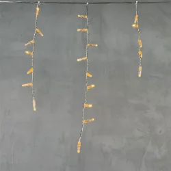 Гирлянда Бахрома с Колпачком 4,9 x 0,5 м Экстра Тепло-Белая 220В, 189 LED, Провод Прозрачный ПВХ, IP65