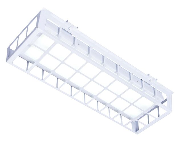 Накладной светодиодный светильник для спортзалов с защитной решеткой 40 Вт IP65 650х250х95 мм 6000К Опал - фото 3