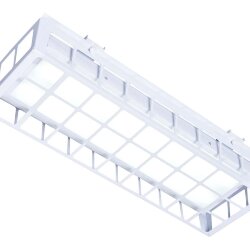 Накладной светодиодный светильник для спортзалов с защитной решеткой 40 Вт IP65 650х250х95 мм 6000К Опал