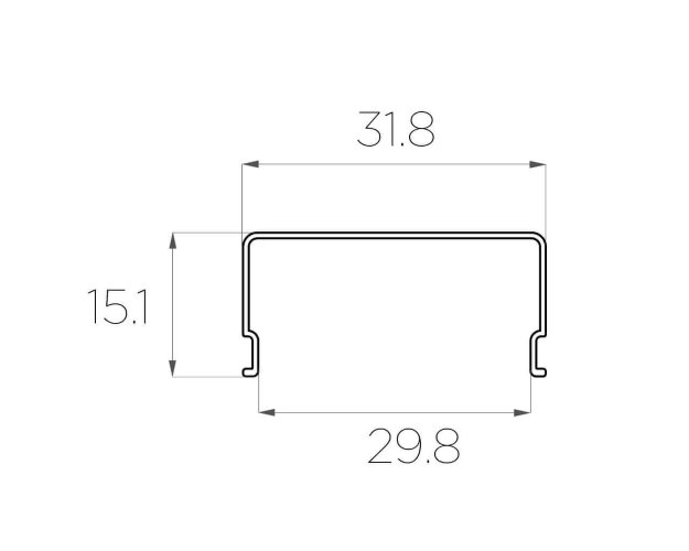 Рассеиватель поликарбонатный для профиля прямоугольный LC-LRM-BL36-6 чёрный - фото 2