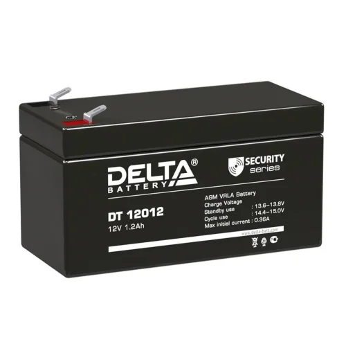 Аккумулятор ОПС 12В 1.2А.ч DT 12012 Delta 4614010040004 - фото