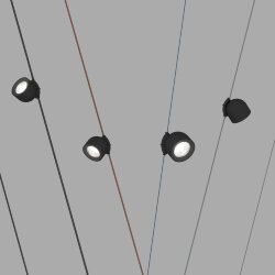 Поворотный светильник для трека-ремня Belty, серия Spot, со светодиодом, D100*H107мм, 48V DC, 12W, RA90, 38°, 4000K, IP20, черный, алюминий, Denkirs DK5540-BK