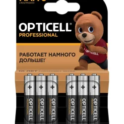Элемент питания алкалиновый AAA/LR03 (блист. 6шт) Professional Opticell 5052004