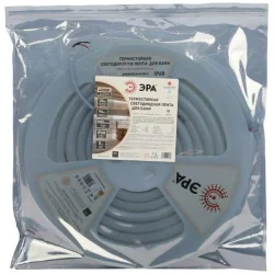 Лента светодиодная LS2835-9.6-120-24-4000K-IP68-5м 24В термостойкая для бани нейтр. бел. в комплекте: 2 заглушки; 10 крепежей (уп.5м) Эра Б0062326