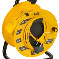 Удлинитель на катушке 1х30м Garden УК30 2P 2х0.75кв.мм IEK GD-KP40-06-01-30