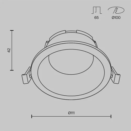 Встраиваемый светильник Пай / Share 1*GX53 12 Вт IP 44 (Матовое Золото) DL126-GX53-WMG - фото 7