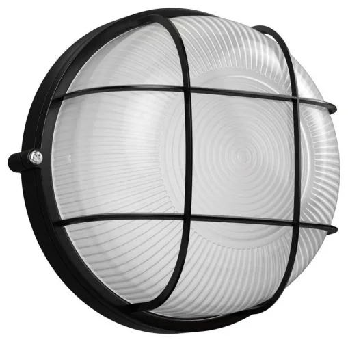 Светильник НПП 1302 60Вт E27 IP54 черн. круг с решеткой IEK LNPP0-1302-1-060-K02 - фото