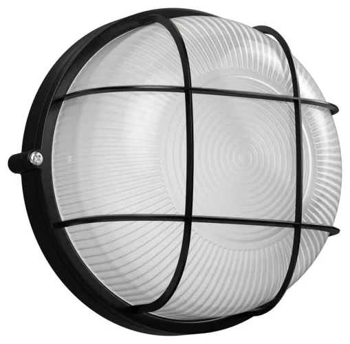 Светильник НПП 1302 60Вт E27 IP54 черн. круг с решеткой IEK LNPP0-1302-1-060-K02 - фото