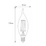 LED-CW35-11W-4000K-E14-CL PLS02WH Лампа светодиодная, Форма свеча на ветру, прозрачная, Серия Sky, Белый свет 4000К. - фото 6