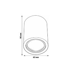 DLC-S601 GU10 CHROMEСветильник декоративный накладной, серия Sotto, Без лампы, цоколь GU10, Металл, Хром, TM Fametto