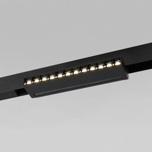 Slim Magnetic Трековый поворотный светильник  HL02 12W 4200K черный - Фото 2