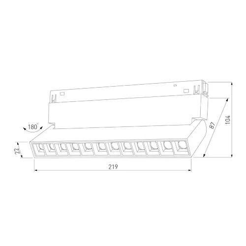 Slim Magnetic HL02 Трековый светильник 12W 4200K черный 85010/01 85010/01 - фото 10