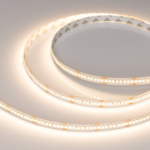 Светодиодная лента RT-A240-10mm 24V Warm3000 (22 W/m, IP20, 2835, 5m) (Arlight, высок.эфф.150 лм/Вт) 038745 - фото